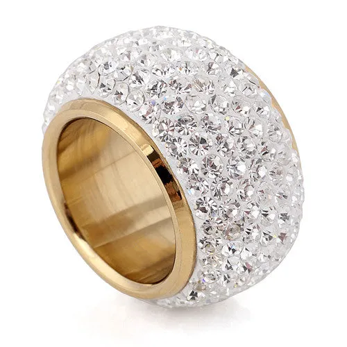 shining full rhinestone finger rings for woman luxurious paragraph fashion new 18K gold plated