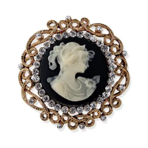 SISSLIA Fashion Style Portrait Brooch For Antique Jewelry Queen Head Vintage Cameo Elegant Brooch Pin