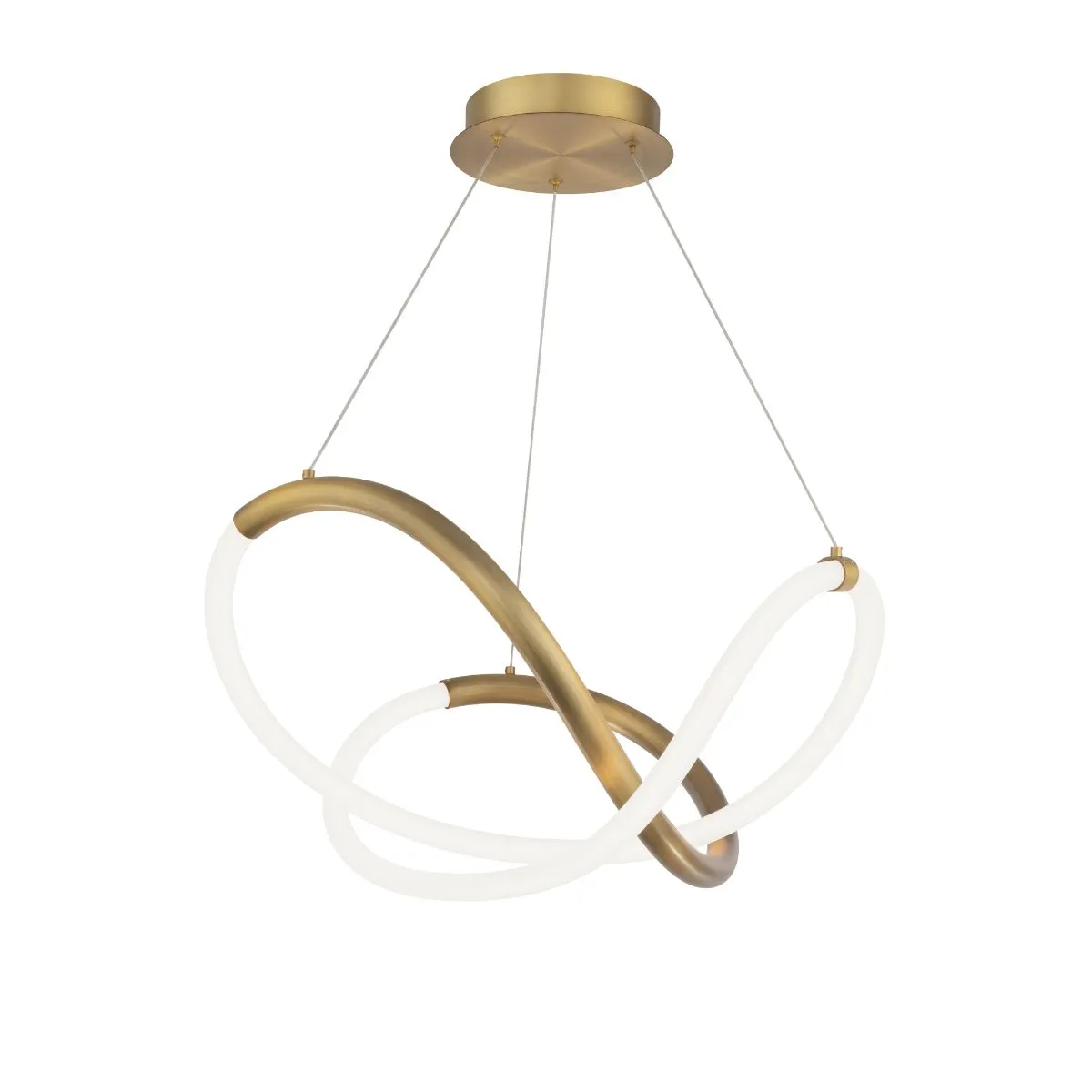 Solo 22 in. LED Pendant Light Brass finish