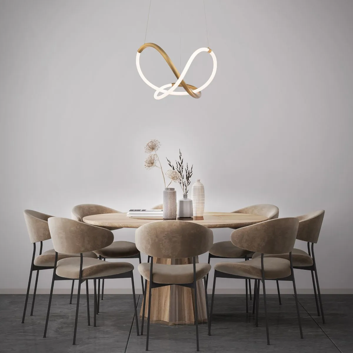 Solo 22 in. LED Pendant Light Brass finish