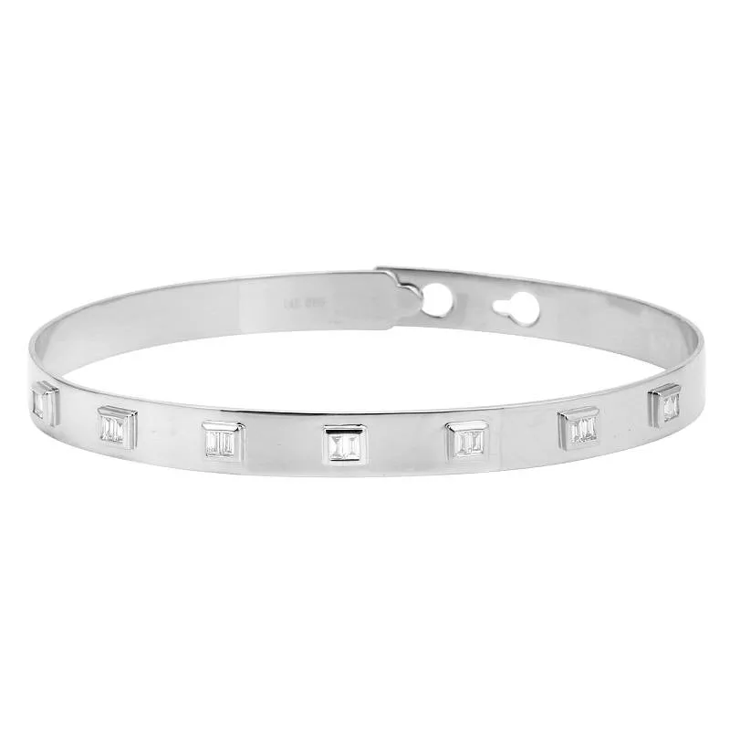 Square Diamond Bangle