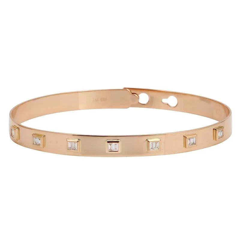 Square Diamond Bangle