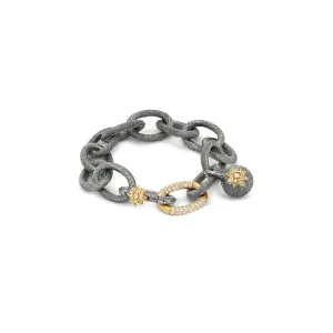 STAR BOMB YELLOW GOLD LINK BRACELET