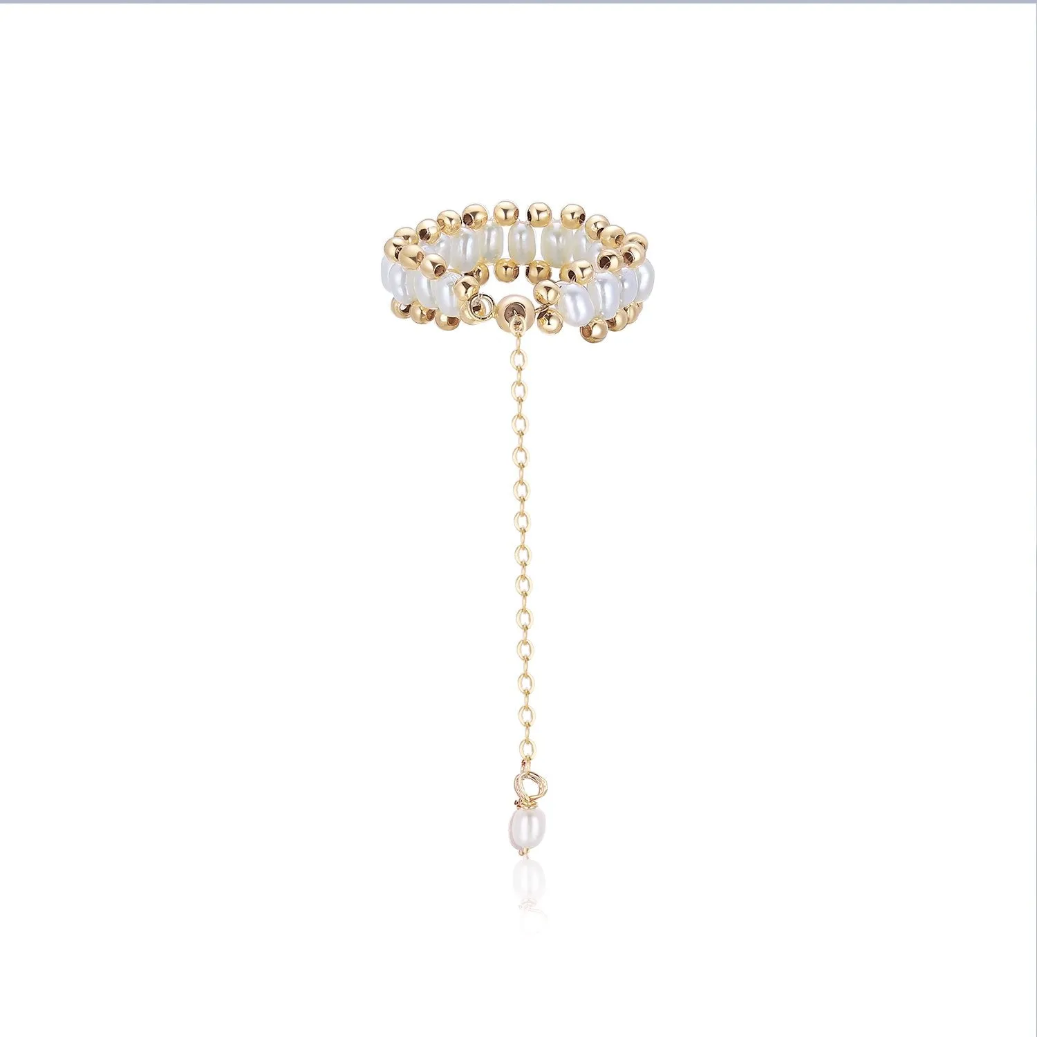 Starry Series Gold Accent Soft Chain Ring