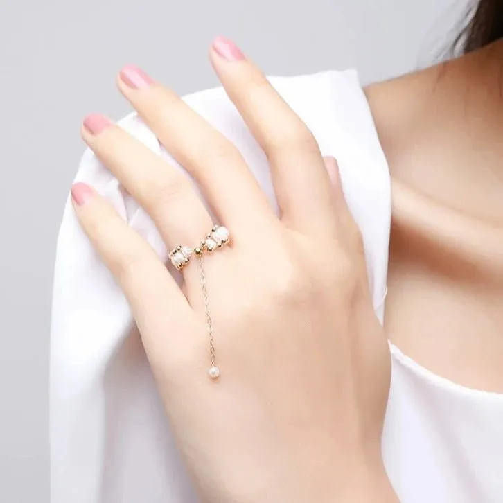 Starry Series Gold Accent Soft Chain Ring