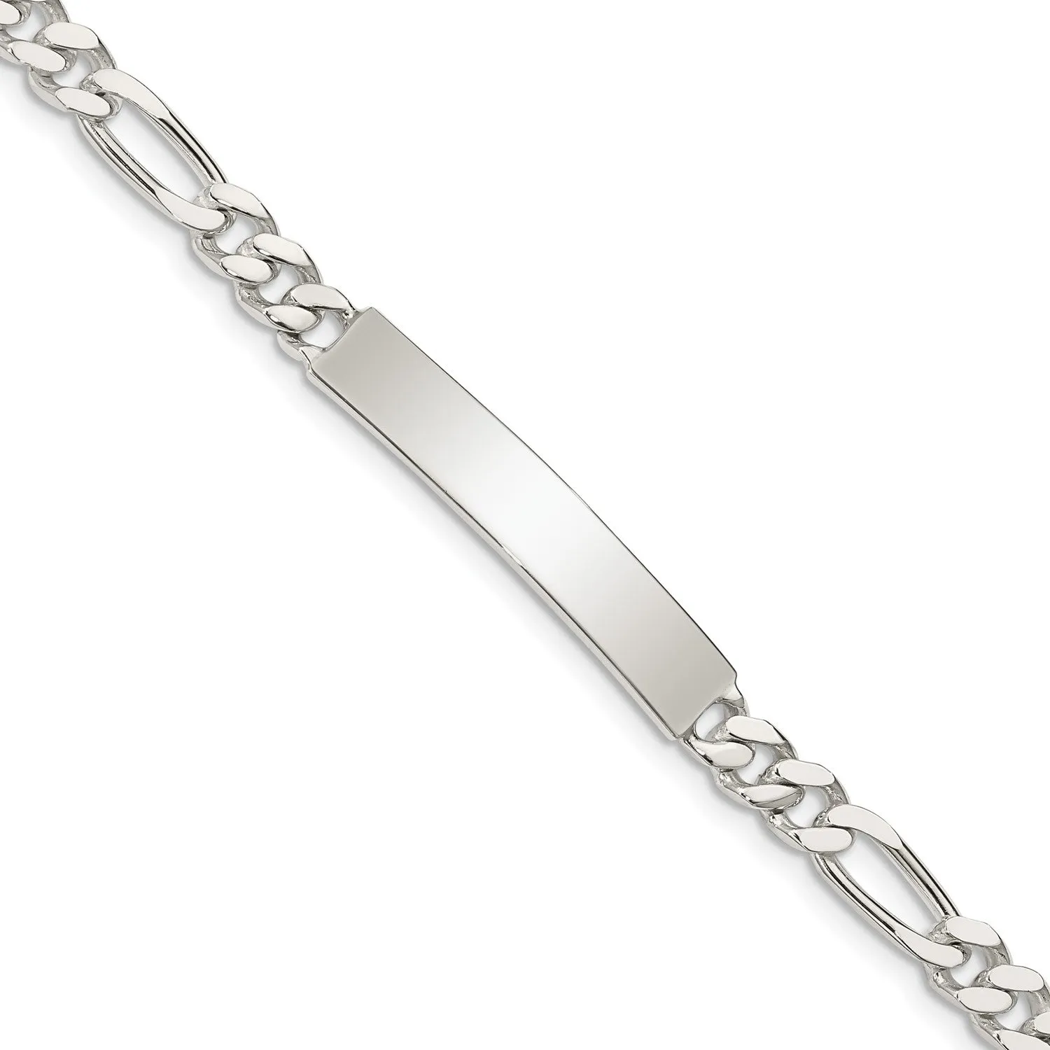 Sterling Silver 7.5-inch 5MM ID Figaro Bracelet