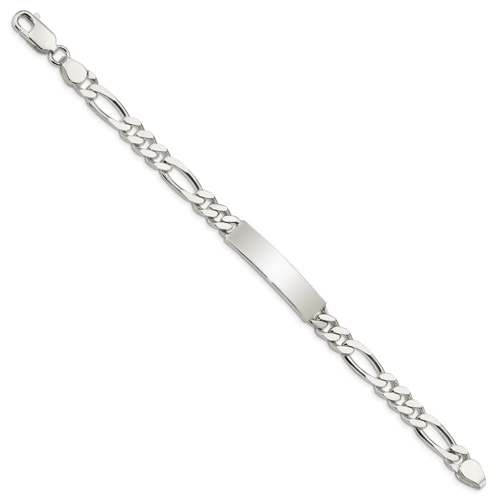 Sterling Silver 8.5-inch 7MM ID Figaro Bracelet