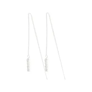 Sterling Silver Diamante Thread Earrings