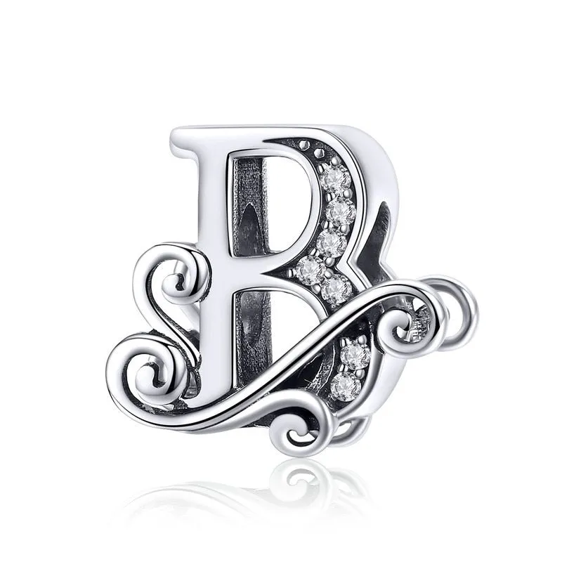 Sterling Silver Letter Vintage A to Z 26 Letter Charms