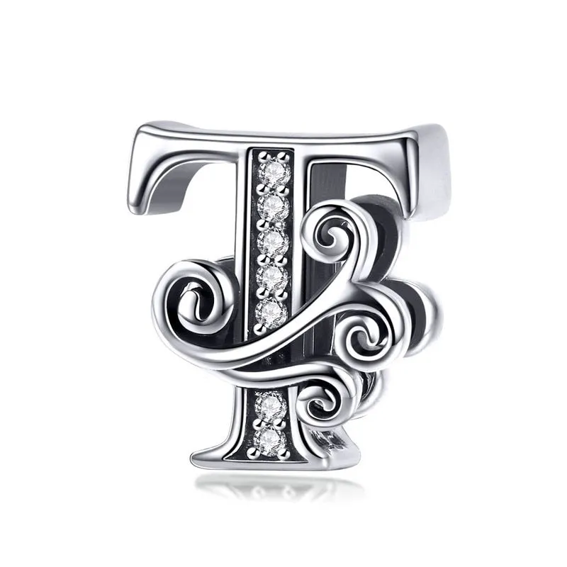 Sterling Silver Letter Vintage A to Z 26 Letter Charms