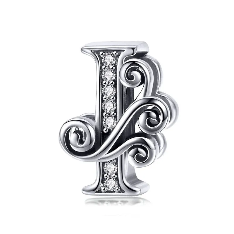 Sterling Silver Letter Vintage A to Z 26 Letter Charms