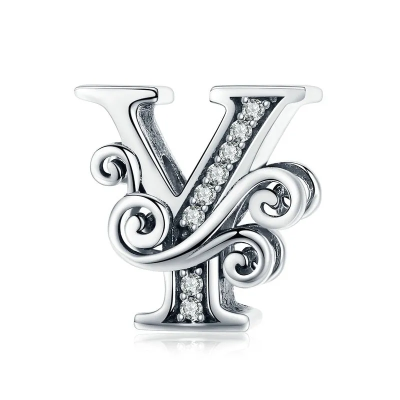 Sterling Silver Letter Vintage A to Z 26 Letter Charms