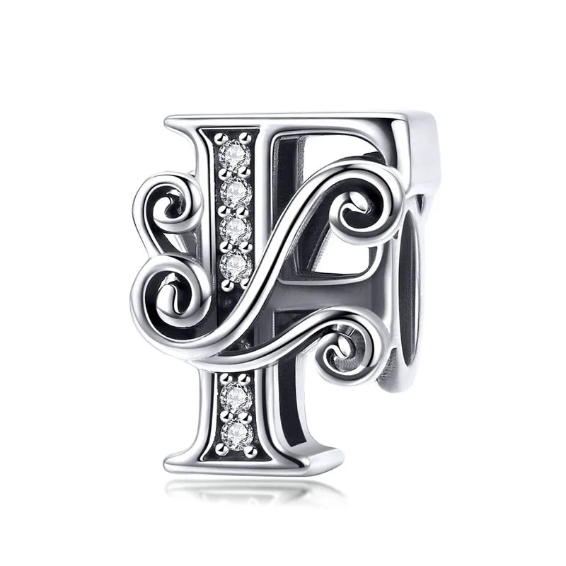 Sterling Silver Letter Vintage A to Z 26 Letter Charms