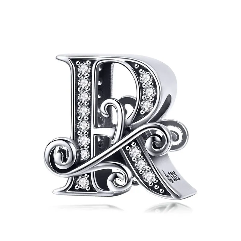 Sterling Silver Letter Vintage A to Z 26 Letter Charms