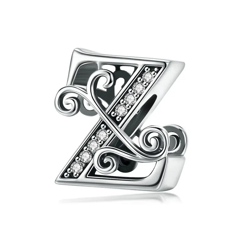 Sterling Silver Letter Vintage A to Z 26 Letter Charms