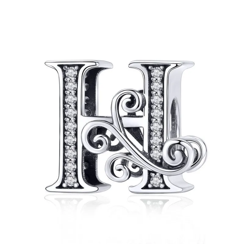 Sterling Silver Letter Vintage A to Z 26 Letter Charms