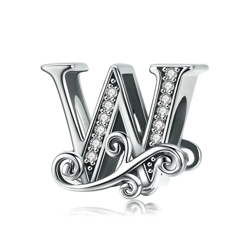 Sterling Silver Letter Vintage A to Z 26 Letter Charms