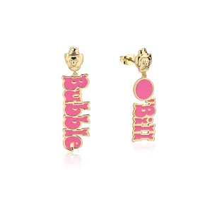 Streets Bubble O'Bill Gold Plated Stainless Steel Logo 65mm Drop Earrings