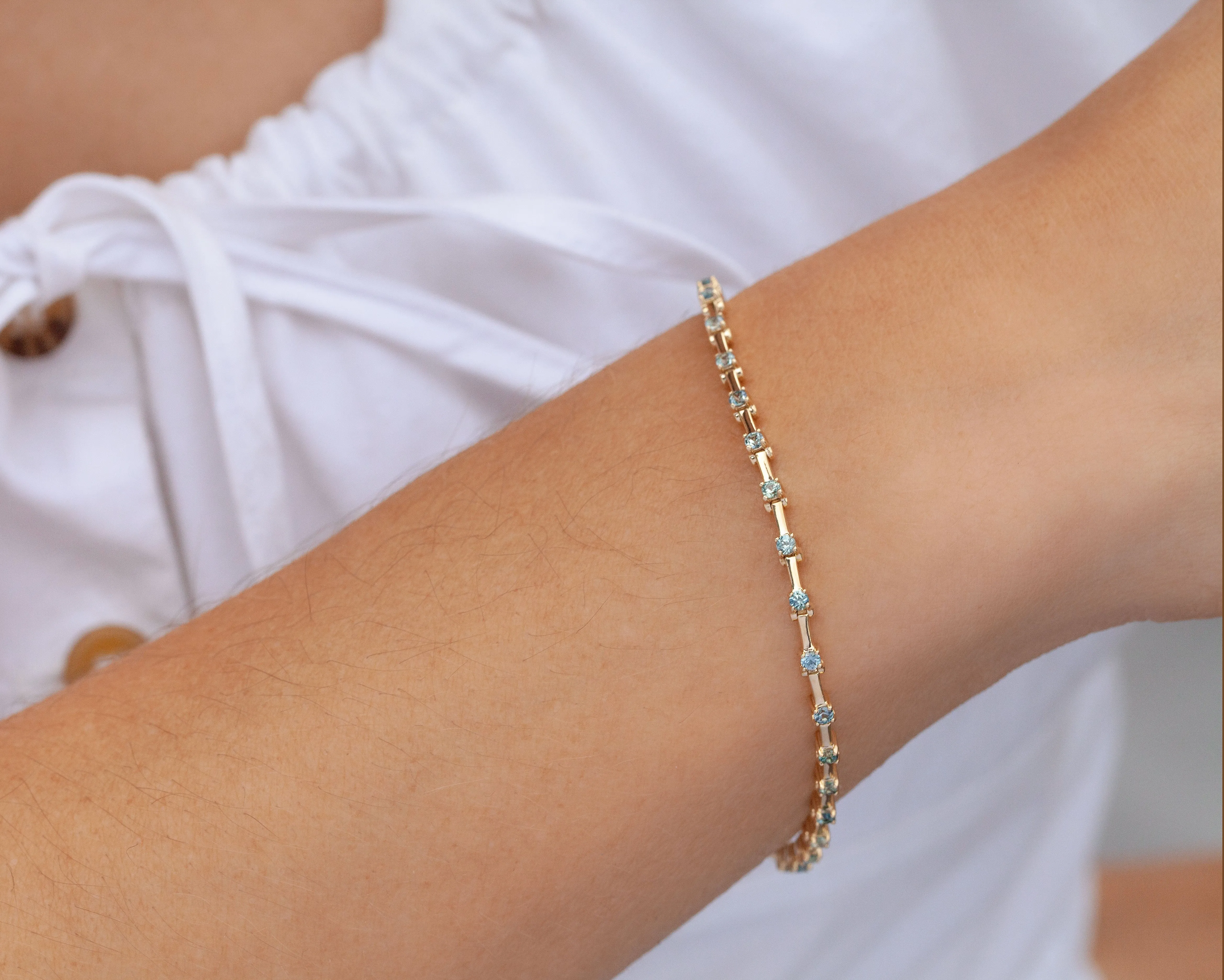 Teal Sapphire Et Cetera Bracelet (Ready to Ship)