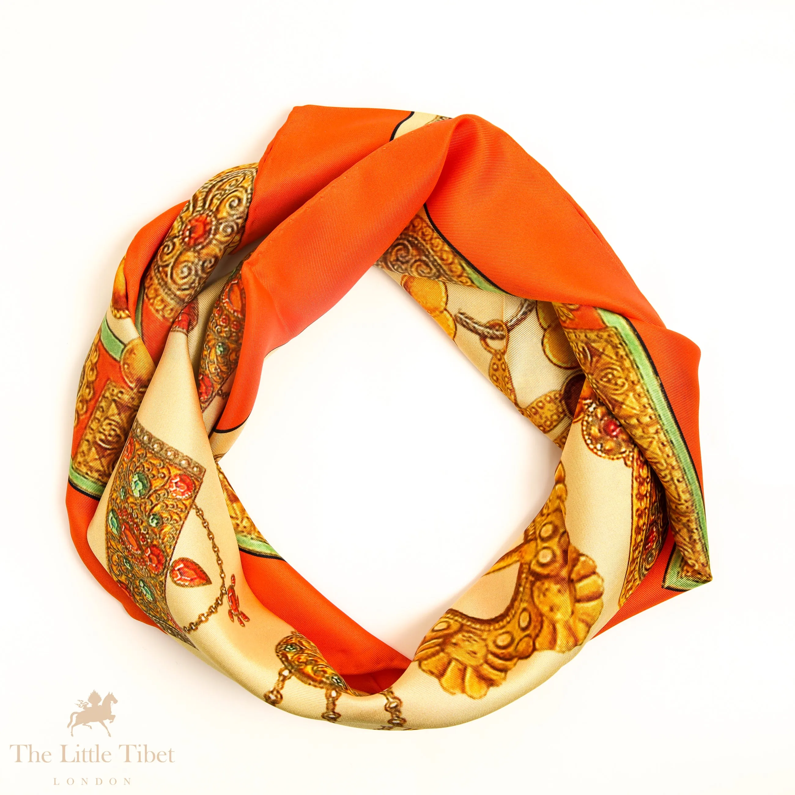 The Crown pure silk Square scarf