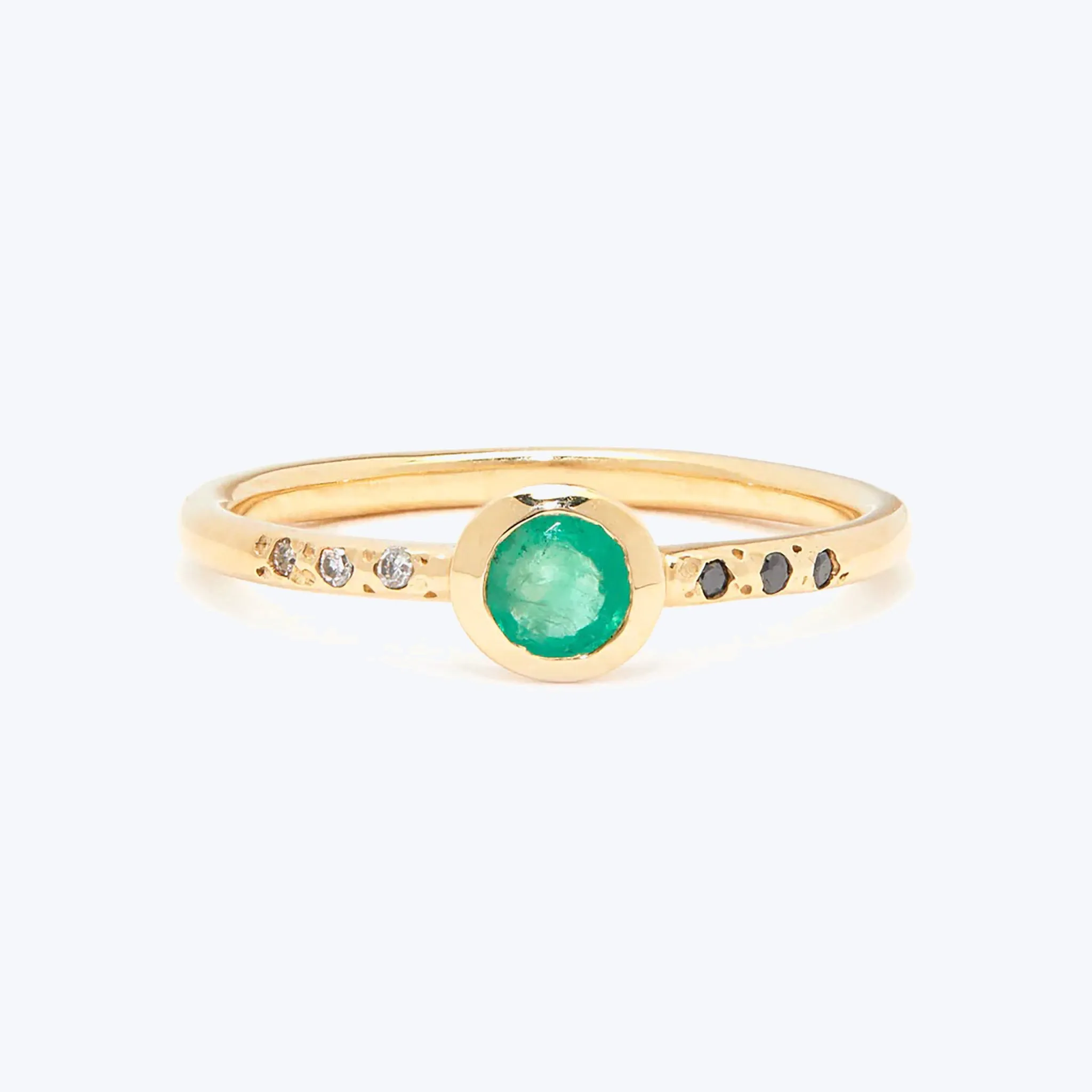 The Midnight Ring with Emerald