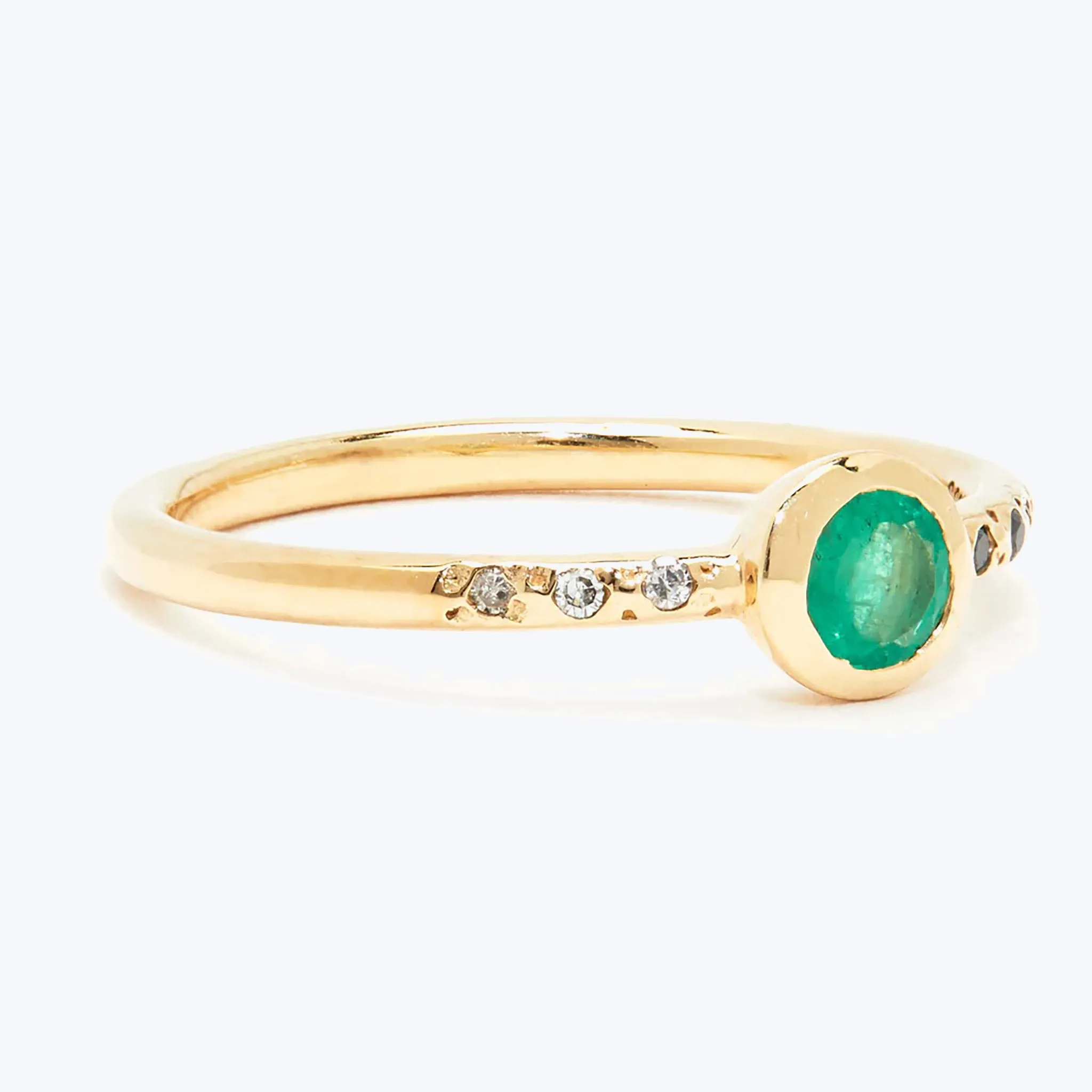 The Midnight Ring with Emerald