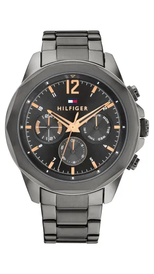 Tommy Hilfiger Lars IP Grey Steel Dark Grey Dial Men's Watch 1792061