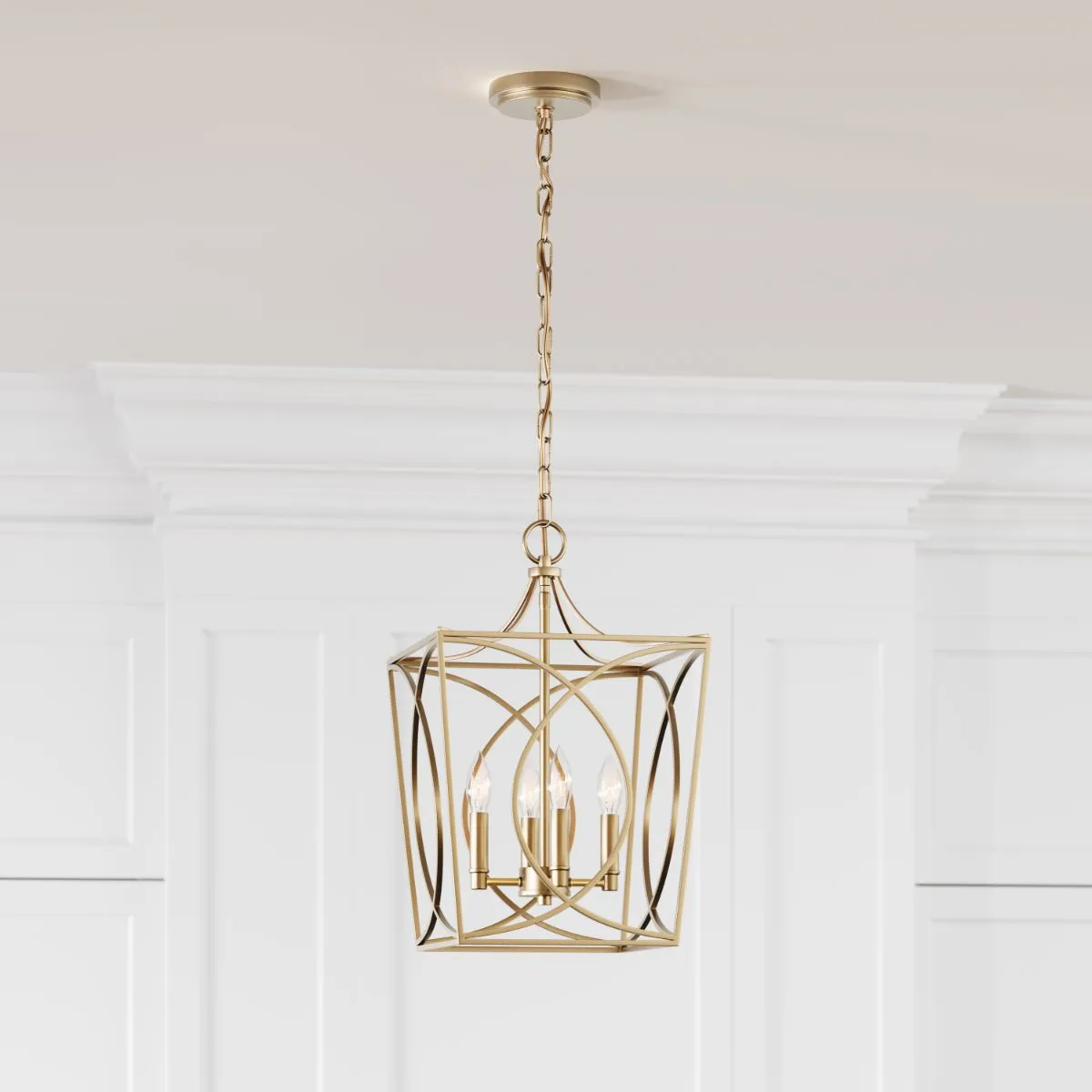 Tracy 12 in. 4 Lights Pendant Light Gold Finish