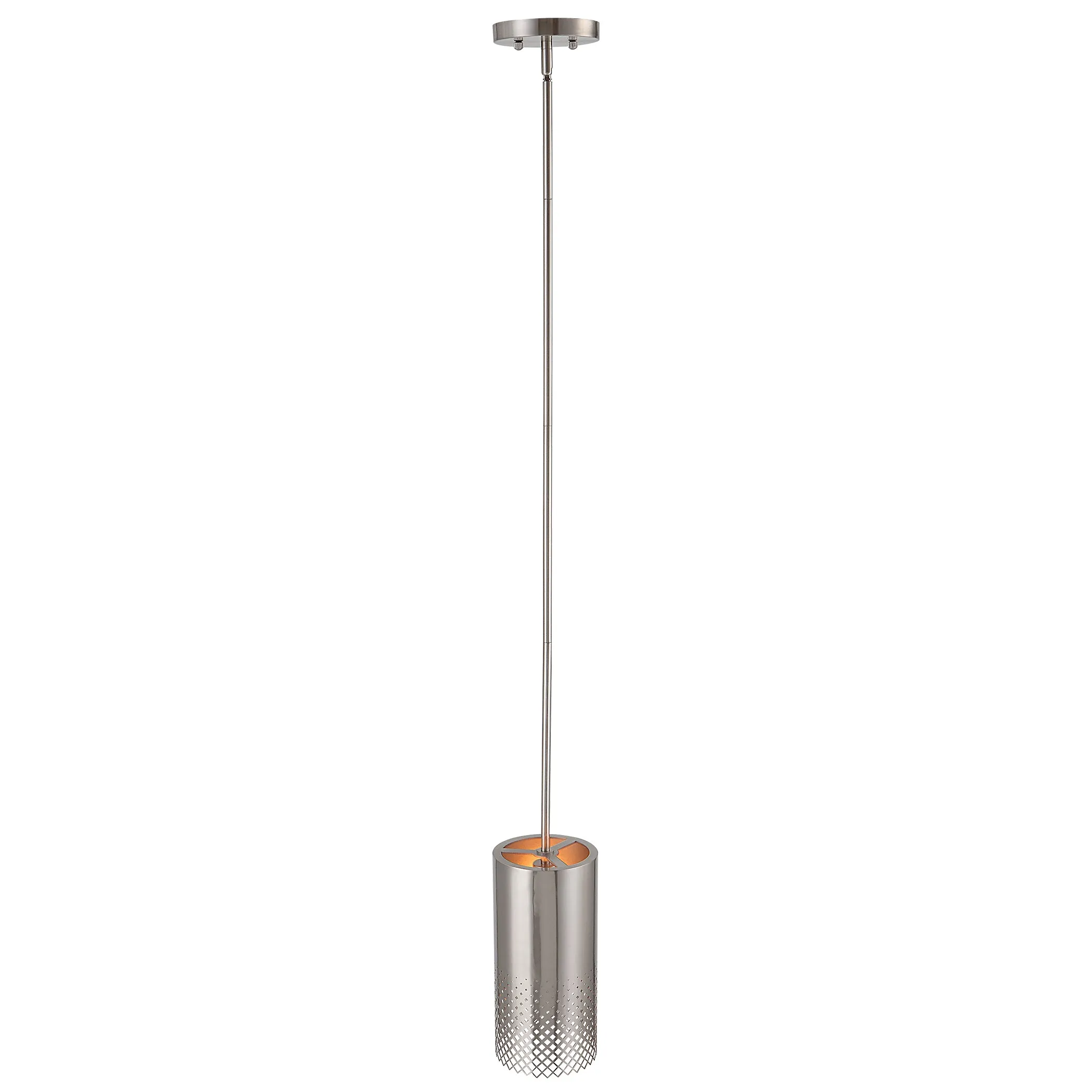 Uttermost Manheim 1 Light Nickel Cylinder Pendant