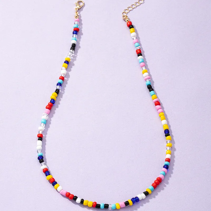 Vibrant Beaded Necklaces in European and American Style with Customizable Elegance and Flexibility