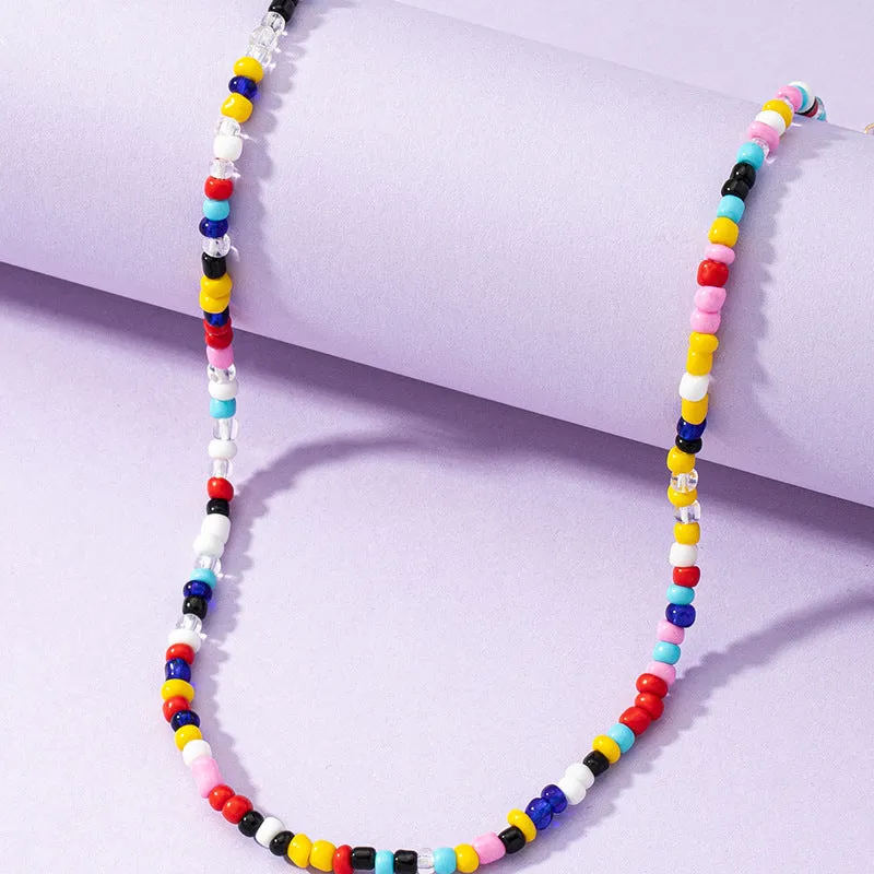 Vibrant Beaded Necklaces in European and American Style with Customizable Elegance and Flexibility